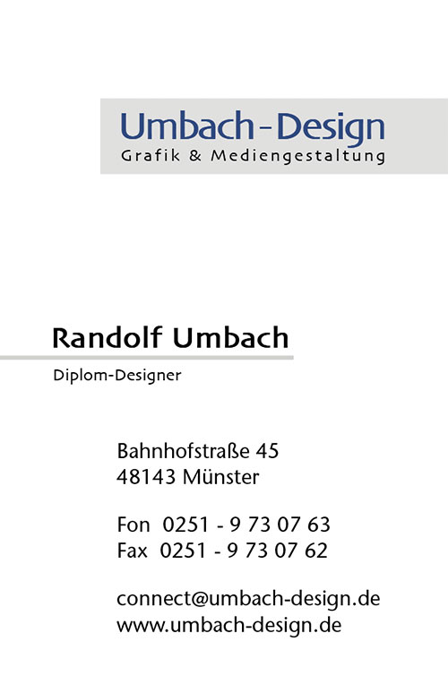 Kontaktdaten Umbach-Design